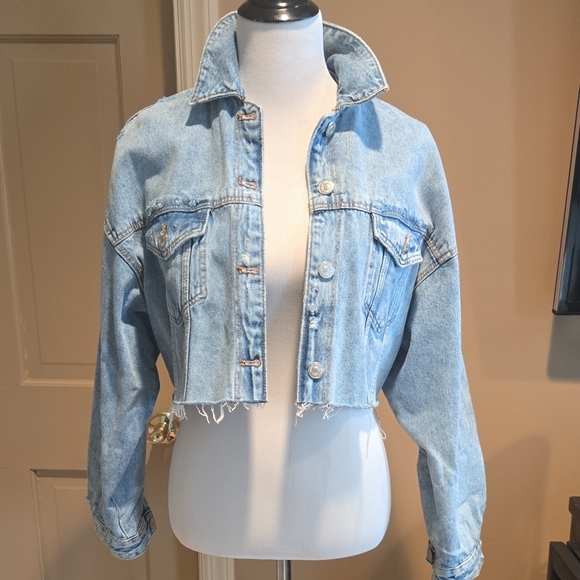 Zara Jackets & Blazers - Zara Light Blue Denim Jacket